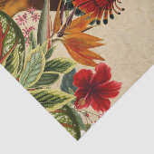 Tropische vogel en bloemen Tissuepapier (Detail)