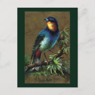 Tropische Vogel Gelukkig Nieuwjaar Feestdagenkaart