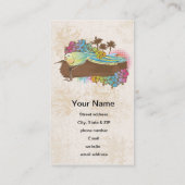 tropische vogel met banner visitekaartje (Achterkant)