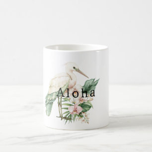 Tropische Vogel Roze Orchidee Bloemen Aloha Koffiemok