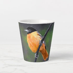 Tropische Vogel Schildering - Originele Vogel Kuns Latte Mok