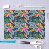 Tropische vogel van het paradijs en het orchidee tissuepapier (Craft)