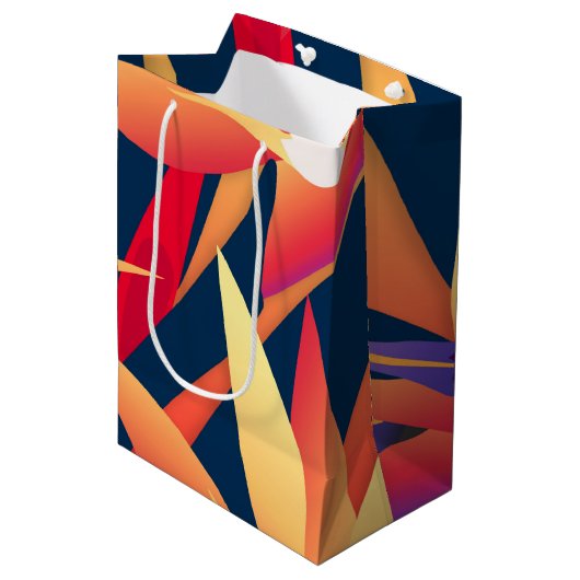 Tropische vogel van het paradijs Gift Bag M Medium Cadeauzakje (Voorkant Gekanteld)