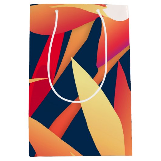 Tropische vogel van het paradijs Gift Bag M Medium Cadeauzakje (Voorkant)
