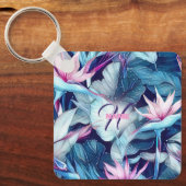 Tropische vogel van het Paradise Monogram Sleutelhanger (Voorkant)