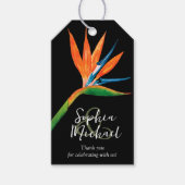 Tropische vogel van het Paradise Wedding Dank je w Cadeaulabel (Voorkant)