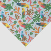 Tropische vogelpest Floral Pattern Tissuepapier (Detail)
