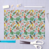 Tropische vogelpest Floral Pattern Tissuepapier (Craft)