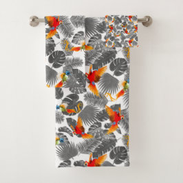 tropische vogels bad handdoek