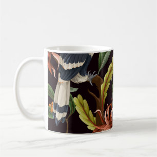 Tropische vogels: bladeren & bloemen koffiemok