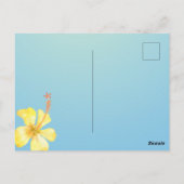 Tropische Vogels Bloemen Goud Aloha Briefkaart (Achterkant)