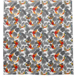 tropische vogels douchegordijn