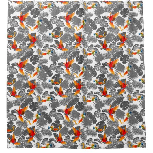 tropische vogels douchegordijn (Voorkant)