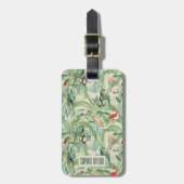  tropische vogels en palmbladeren bagagelabel (Voorkant verticaal)