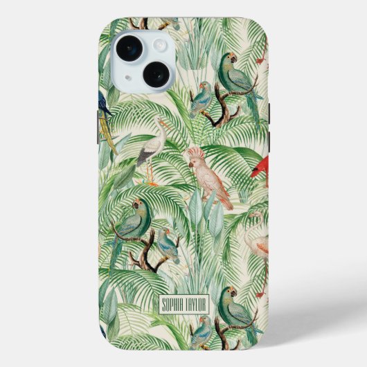  tropische vogels en palmbladeren Case-Mate iPhone case (Achterkant)