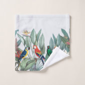 Tropische vogels en planten bad handdoek (Wasdoekje)