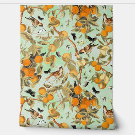  tropische vogels in fruittuin Chinoiserie Behang