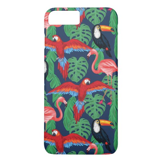 Tropische vogels in heldere kleuren Case-Mate iPhone case (Achterkant)