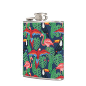 Tropische vogels in heldere kleuren heupfles (Links)