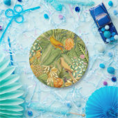 Tropische  vogels in Oerwoud Paradise-geel Papieren Bordje (Feest)