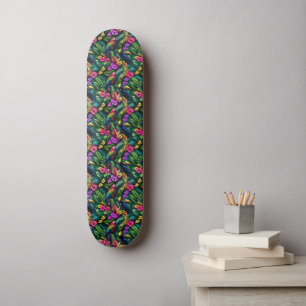 Tropische Vogels Jungle Dromen Naadloos Oppervlakt Skateboard