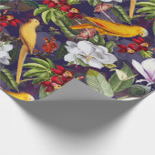 Tropische Vogels Papegaaien Oerwoud Patroon - Paar Cadeaupapier (Hoek)