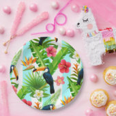 Tropische vogels papieren bordje (Feest)