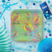 Tropische vogels papieren bordje (Feest)