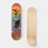 Tropische vogels skateboard (Voorkant)