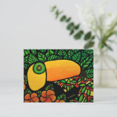 Tropische vogeltoucan briefkaart (Staand voorkant)
