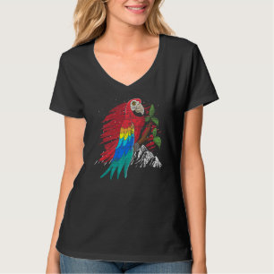 Tropische vogeltrek Oerwoud Dierkleurige Maca T-shirt