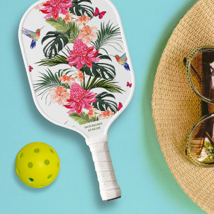Tropische vogelvlinder Aangepaste naam Telefoon # Pickleball Paddle