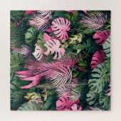 Tropische volledige achtergrondbomen legpuzzel (Horizontaal)