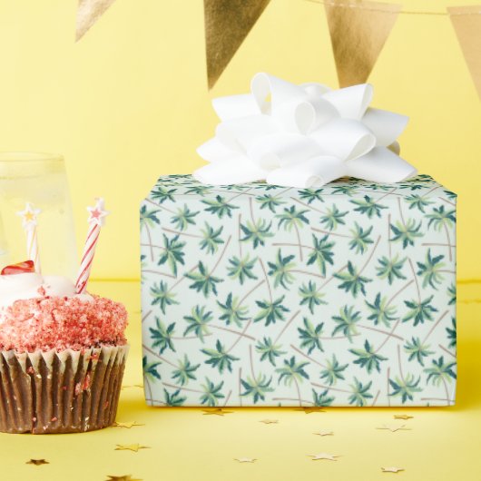 Tropische vossenstaartpalm cadeaupapier (Verjaardagsfeest)