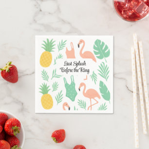 Tropische vrijgezellenfeest papieren servet