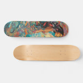 Tropische vrouw en vis skateboard (Horizontaal)