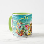 Tropische Vruchten Bachelorette-feest Beach Cockta Mok (Voorkant links)