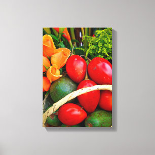 Tropische vruchten canvas afdruk