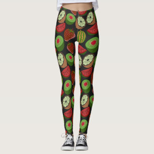 Tropische vruchten naadloos kleurig patroon leggings