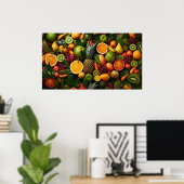 Tropische vruchten poster (Thuiskantoor)