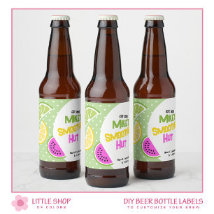 Tropische vruchtencider en limonade bier etiket