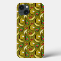 Tropische vruchtenseamless pattern yellow