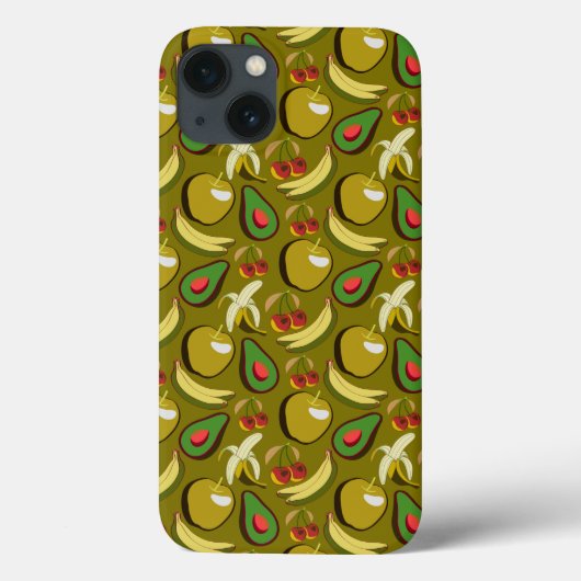Tropische vruchtenseamless pattern yellow Case-Mate iPhone case (Achterkant)