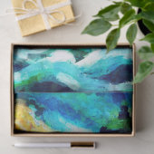 Tropische vuurtoren & palmbomen Decoupage Tissuepapier (Geschenk)