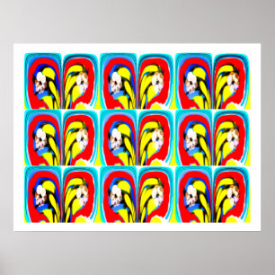 Tropische warmtekunst poster