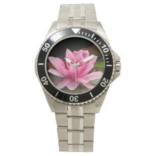 Tropische Waterlelie Bloem Botanisch Ontwerp Horloge