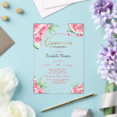 Tropische Watermeloen Zomer Quinceanera Acryl Uitnodigingen (Insitu (Huwelijk))