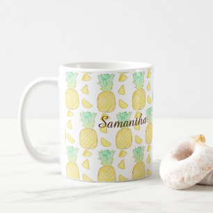 Tropische Waterverf Ananas Koffiemok