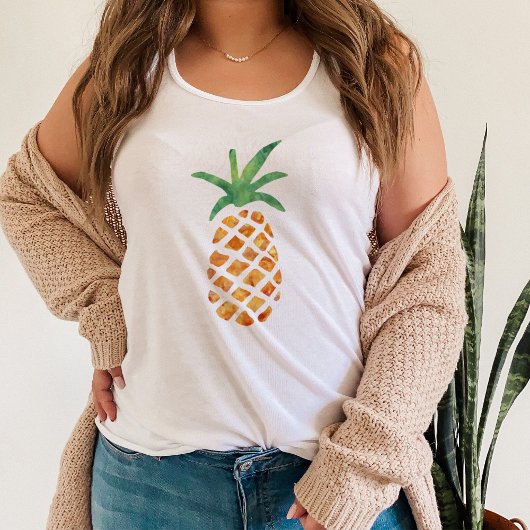 Tropische Waterverf Ananas Tanktop