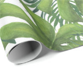 Tropische Waterverf bladeren inpakpapier (Rol Hoek)